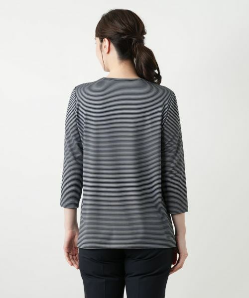 Leilian / レリアン カットソー | 刺繍ボーダーカットソー | 詳細12