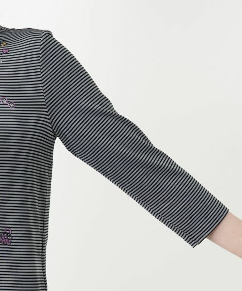 Leilian / レリアン カットソー | 刺繍ボーダーカットソー | 詳細15