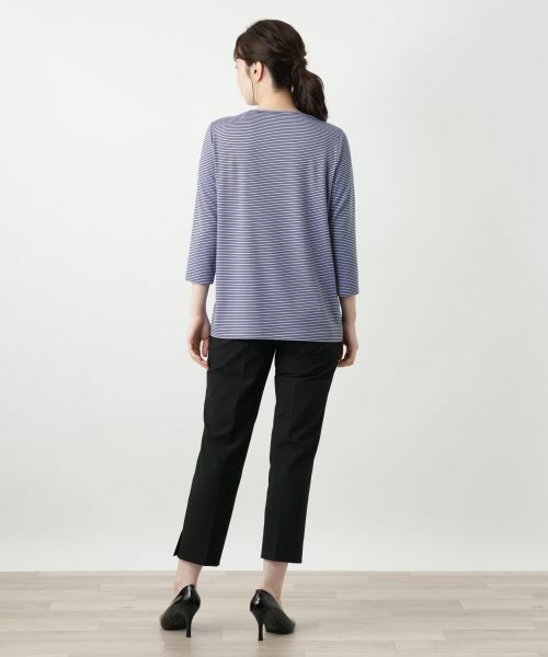 Leilian / レリアン カットソー | 刺繍ボーダーカットソー | 詳細3