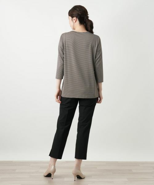 Leilian / レリアン カットソー | 刺繍ボーダーカットソー | 詳細6