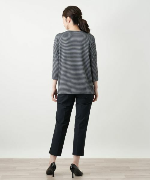 Leilian / レリアン カットソー | 刺繍ボーダーカットソー | 詳細9