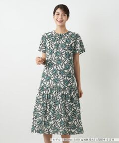 Leilian / レリアン ドレス | 洗えるプリントフレアワンピース【パワーネット素材】