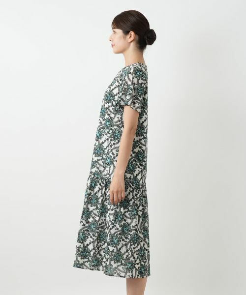Leilian / レリアン ドレス | 洗えるプリントフレアワンピース【パワーネット素材】 | 詳細8