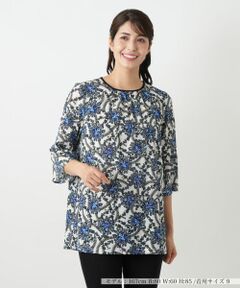 Leilian / レリアン シャツ・ブラウス | プリントフレアブラウス