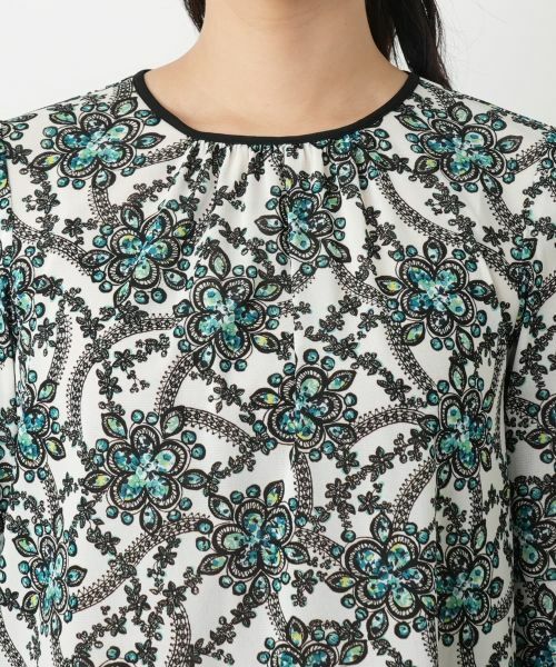 Leilian / レリアン シャツ・ブラウス | プリントフレアブラウス | 詳細10