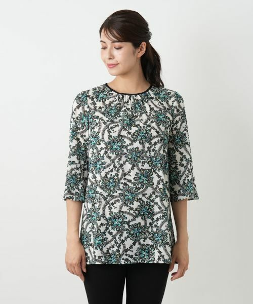 Leilian / レリアン シャツ・ブラウス | プリントフレアブラウス | 詳細7
