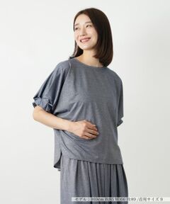 Leilian / レリアン カットソー | ラメタックスリーブカットソー