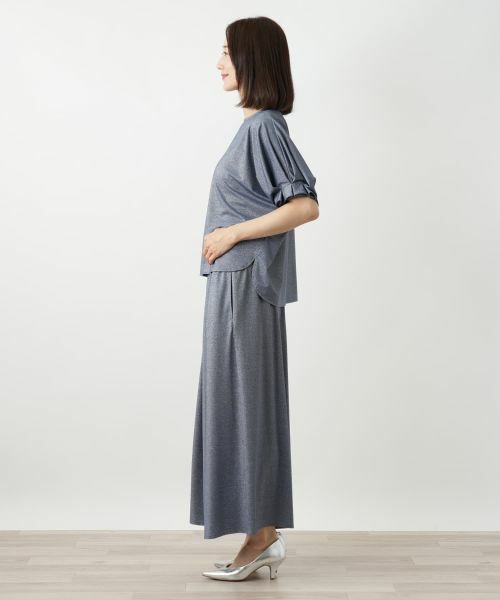 Leilian / レリアン カットソー | ラメタックスリーブカットソー | 詳細2