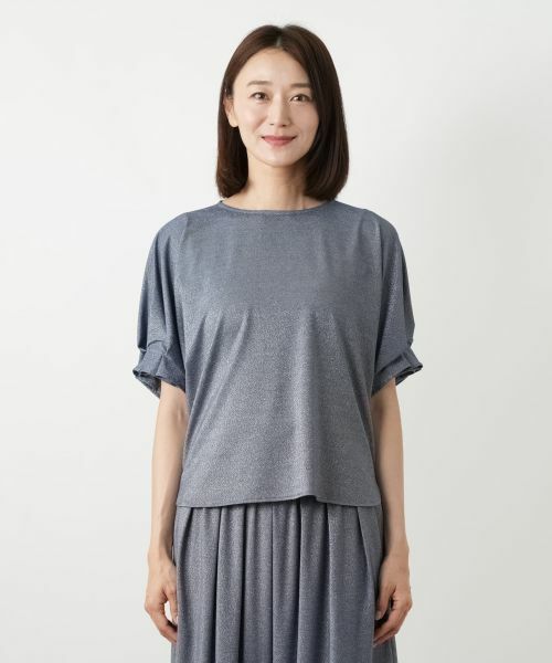 Leilian / レリアン カットソー | ラメタックスリーブカットソー | 詳細4