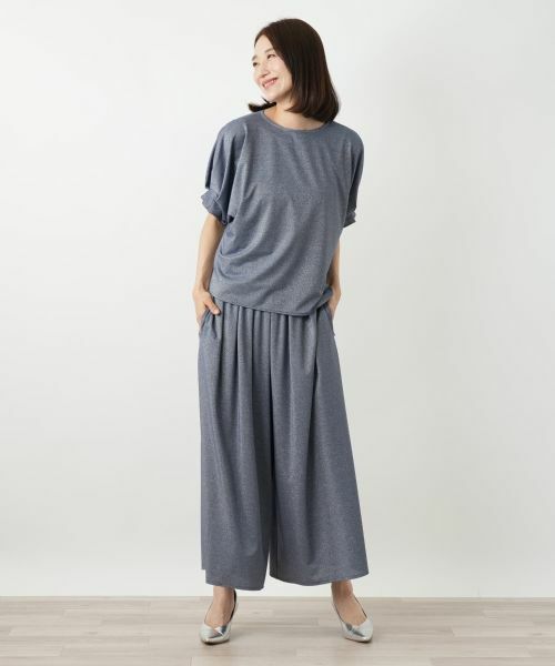 Leilian / レリアン その他パンツ | ラメワイドパンツ | 詳細1