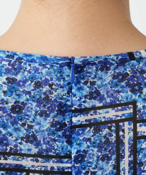 Leilian / レリアン ドレス | 洗えるフラワー柄フレアワンピース【パワーネット素材】 | 詳細12