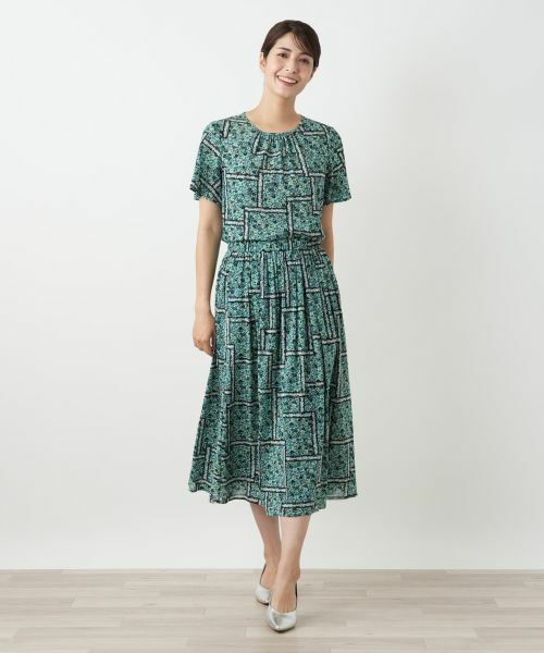 Leilian / レリアン ミニ・ひざ丈スカート | フラワー柄フレアスカート | 詳細4