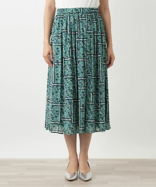 Leilian / レリアン ミニ・ひざ丈スカート | フラワー柄フレアスカート | 詳細7