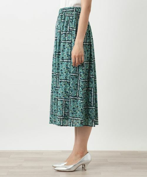 Leilian / レリアン ミニ・ひざ丈スカート | フラワー柄フレアスカート | 詳細8