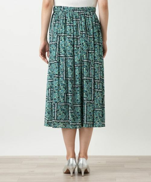 Leilian / レリアン ミニ・ひざ丈スカート | フラワー柄フレアスカート | 詳細9