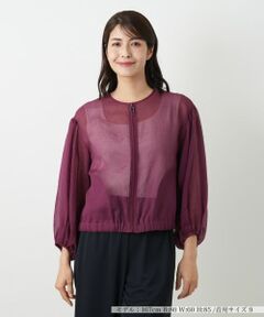 Leilian / レリアン その他アウター | ノーカラーシアーブルゾン