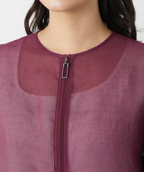 Leilian / レリアン その他アウター | ノーカラーシアーブルゾン | 詳細10