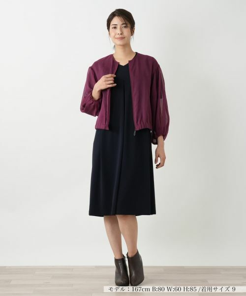 Leilian / レリアン その他アウター | ノーカラーシアーブルゾン | 詳細17