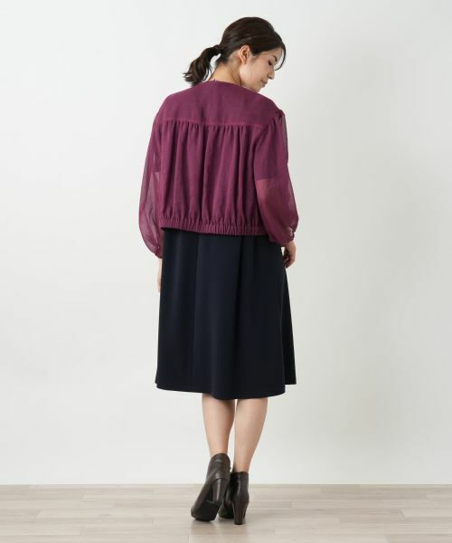 Leilian / レリアン その他アウター | ノーカラーシアーブルゾン | 詳細19