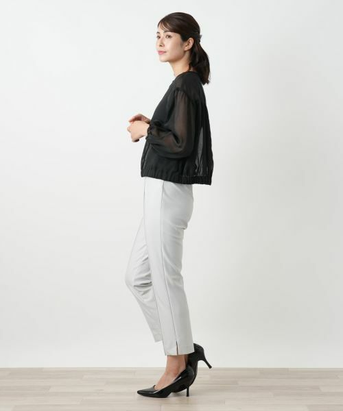 Leilian / レリアン その他アウター | ノーカラーシアーブルゾン | 詳細2