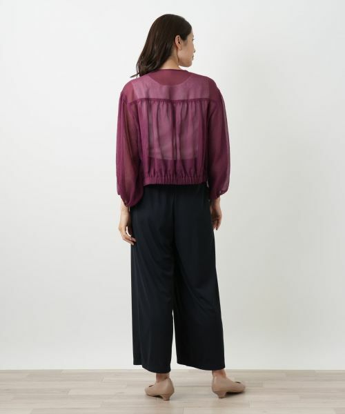 Leilian / レリアン その他アウター | ノーカラーシアーブルゾン | 詳細6