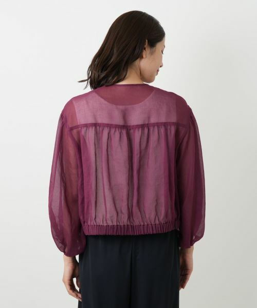 Leilian / レリアン その他アウター | ノーカラーシアーブルゾン | 詳細9