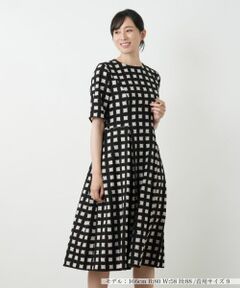 Leilian / レリアン ドレス | 格子柄フレアワンピース