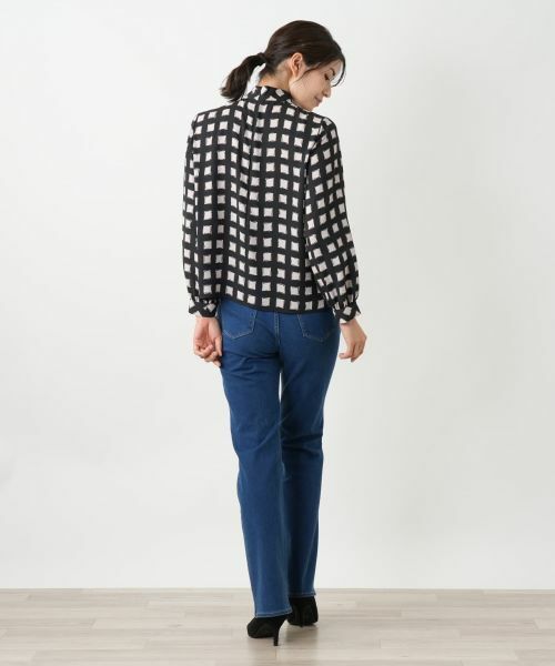 Leilian / レリアン シャツ・ブラウス | ボウタイ風格子柄ブラウス | 詳細15