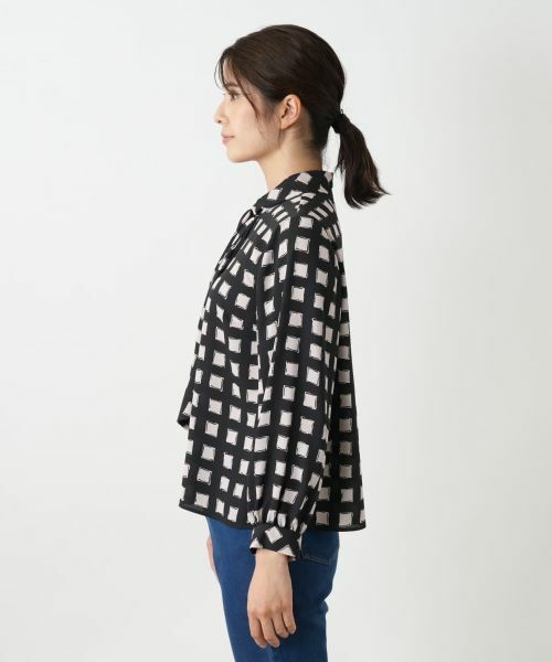 Leilian / レリアン シャツ・ブラウス | ボウタイ風格子柄ブラウス | 詳細5