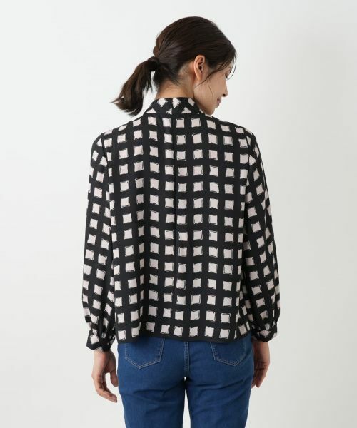 Leilian / レリアン シャツ・ブラウス | ボウタイ風格子柄ブラウス | 詳細6
