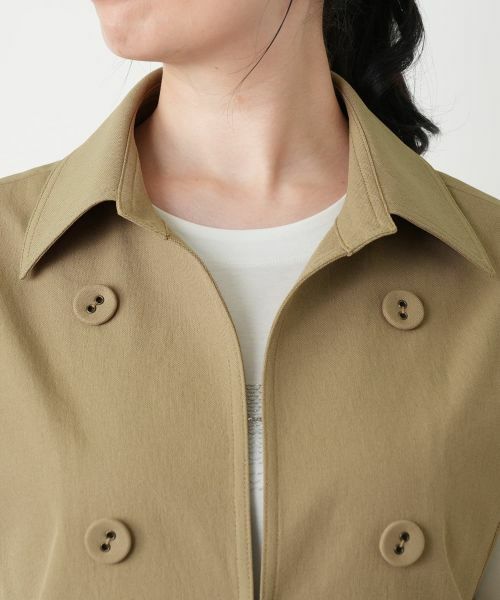 Leilian / レリアン テーラードジャケット | 洗えるデニム調トレンチ風ジレ | 詳細14