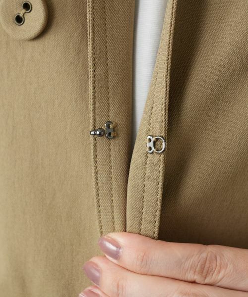Leilian / レリアン テーラードジャケット | 洗えるデニム調トレンチ風ジレ | 詳細19