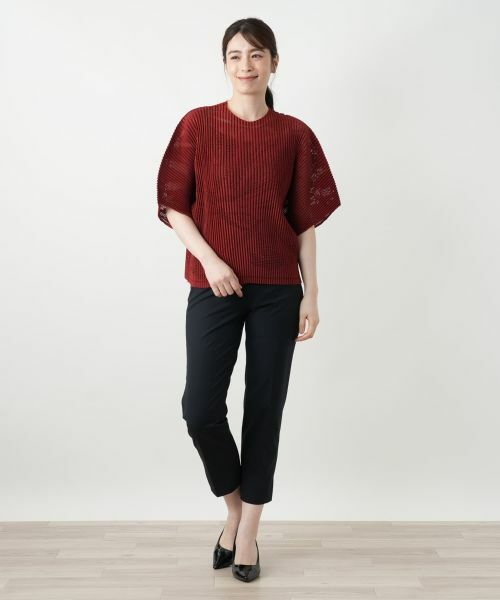 Leilian / レリアン シャツ・ブラウス | 透かし編みビッグスリーブブラウス | 詳細1