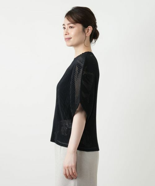 Leilian / レリアン シャツ・ブラウス | 透かし編みビッグスリーブブラウス | 詳細11