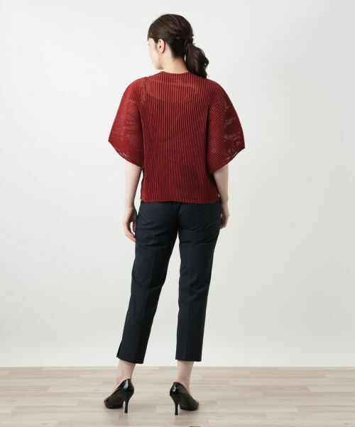 Leilian / レリアン シャツ・ブラウス | 透かし編みビッグスリーブブラウス | 詳細3