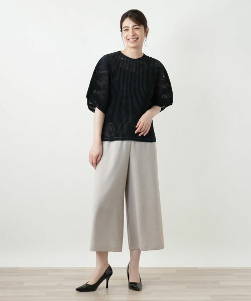 Leilian / レリアン シャツ・ブラウス | 透かし編みビッグスリーブブラウス | 詳細7