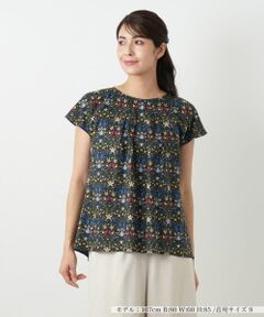 Leilian / レリアン シャツ・ブラウス | フラワー柄フレンチスリーブブラウス