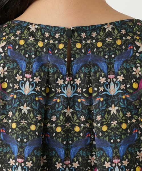 Leilian / レリアン シャツ・ブラウス | フラワー柄フレンチスリーブブラウス | 詳細10