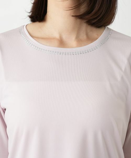 Leilian / レリアン カットソー | ビジューネックカットソー | 詳細10