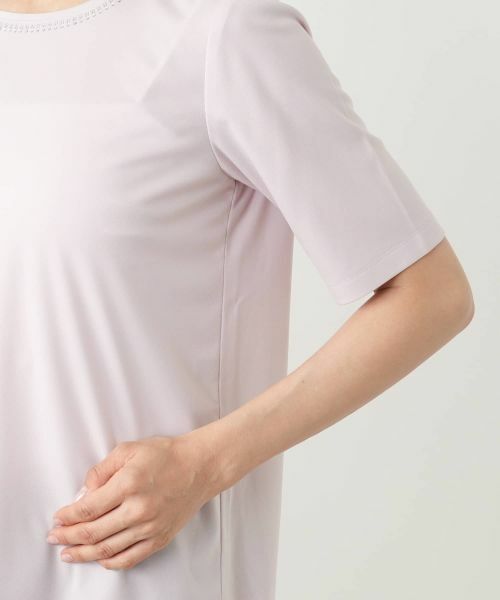 Leilian / レリアン カットソー | ビジューネックカットソー | 詳細12