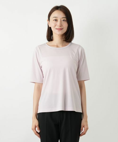 Leilian / レリアン カットソー | ビジューネックカットソー | 詳細7