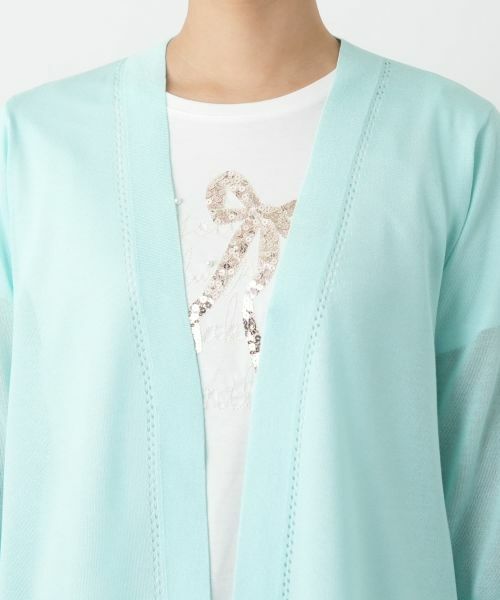 Leilian / レリアン カーディガン・ボレロ | ノーボタンカーディガン | 詳細10