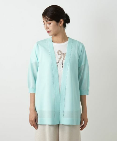 Leilian / レリアン カーディガン・ボレロ | ノーボタンカーディガン | 詳細7