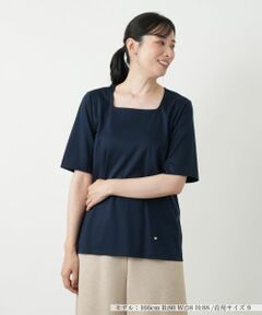 Leilian / レリアン Tシャツ | スクエアネックカットソー