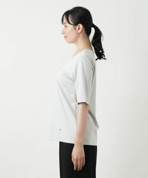 Leilian / レリアン Tシャツ | スクエアネックカットソー | 詳細11