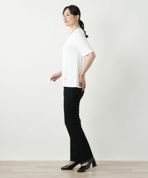 Leilian / レリアン Tシャツ | スクエアネックカットソー | 詳細5