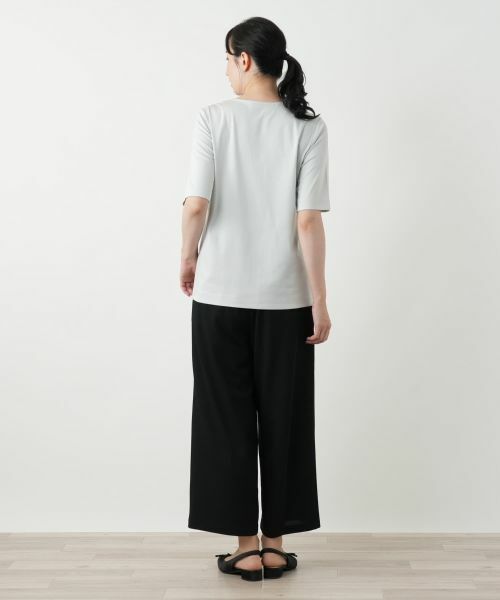 Leilian / レリアン Tシャツ | スクエアネックカットソー | 詳細9