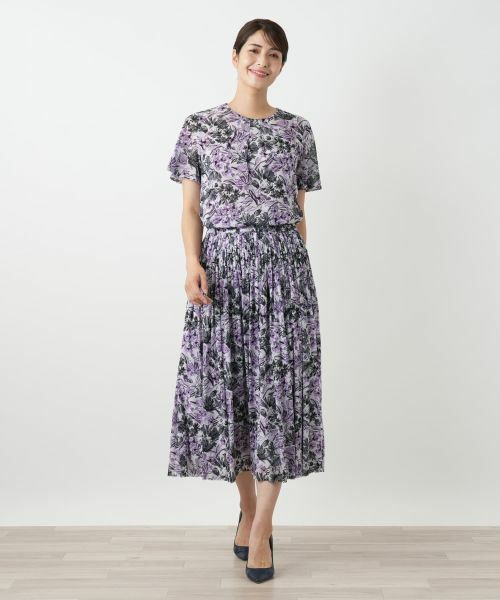 Leilian / レリアン ロング・マキシ丈スカート | 花柄プリーツスカート | 詳細1