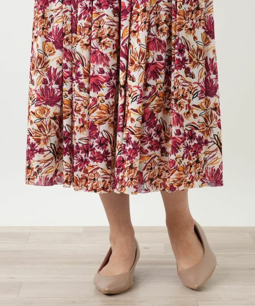 Leilian / レリアン ロング・マキシ丈スカート | 花柄プリーツスカート | 詳細11