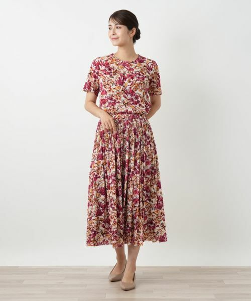 Leilian / レリアン ロング・マキシ丈スカート | 花柄プリーツスカート | 詳細4